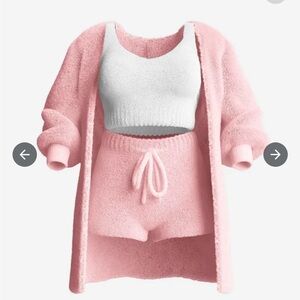 Count sheepy Pink Cozy Knit Lounge 3- pc Set small